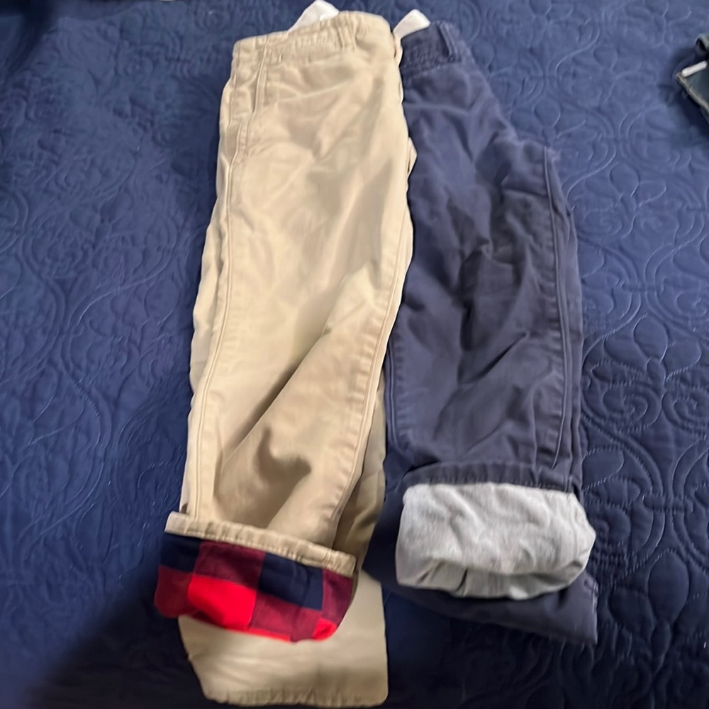 Gaps kids adjustable waist lined pants size red - 2 pair